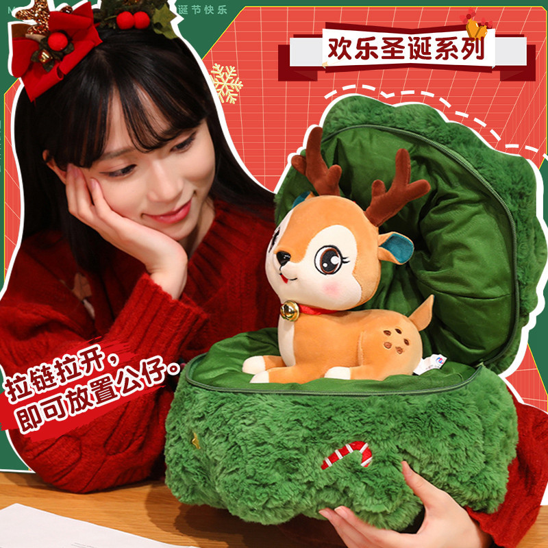Papá Noel muñeca árbol de Navidad muñeca almohada juguetes de peluche muñeca alce niña regalos de Navidad