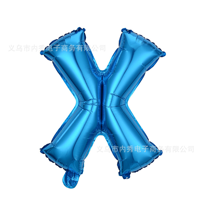 Estilo americano Delgado 16 pulgadas inglés carta globo pequeño tamaño A- Z cumpleaños boda habitación decoración aluminio película globo al por mayor