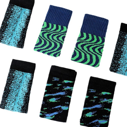 Slip-resistant five-finger yoga mid-calf women's professional sports indoor 100% cotton fitness toe sock wholesale Pilates socks