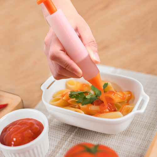 Silicone decorating pen chocolate jam cream decorating mouth cake DIY graffiti pen squeeze cream gun baking tool