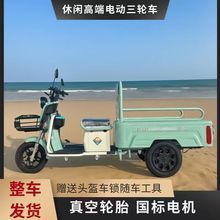 电动新款三轮三轮车成人客货两用老人小型接送孩子家用代步车国标