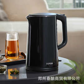 苏泊.尔电水壶1.7L大容量双层防烫烧水壶钢无缝内胆水壶SW-17J419