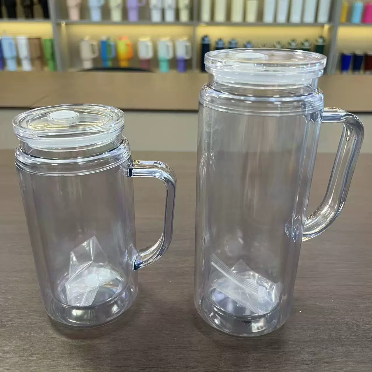 (Граница торговли) двойная ручка, кофейная трубка со стеклом, 20 oz, DIY