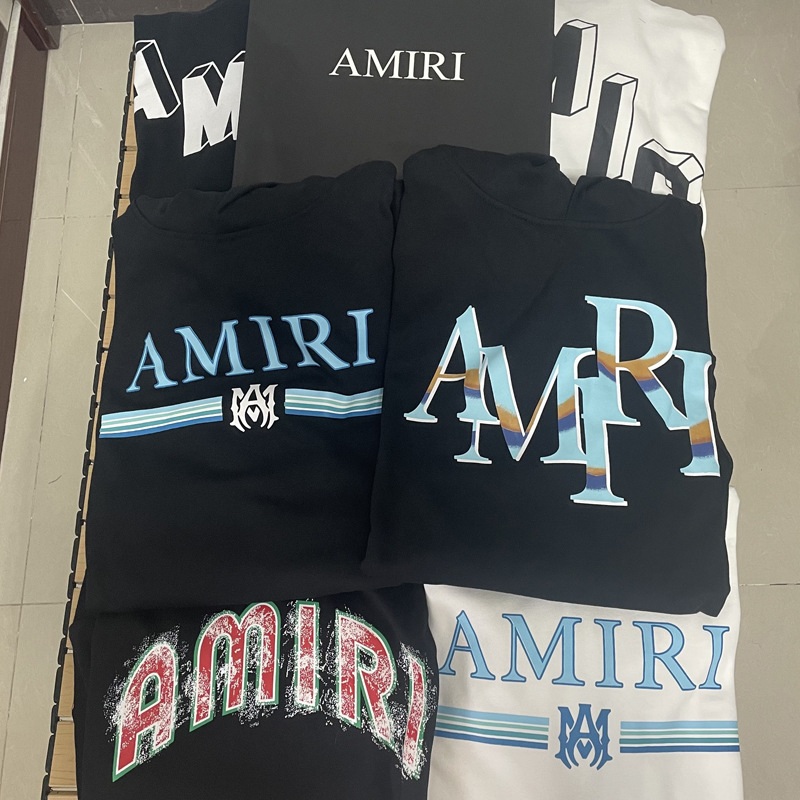 Amiri Hooded Sweatshirt American Retro Hoodie Hoodie Hip-hop Loose Top Autumn and Winter