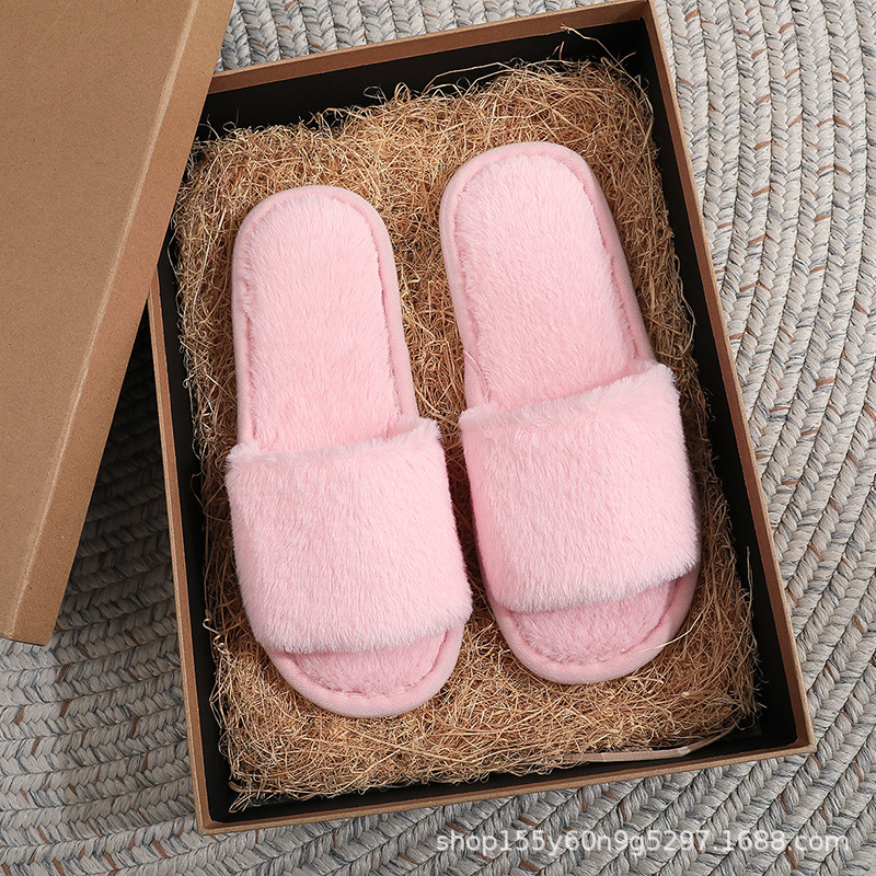 Pantuflas de Lino y Pelo Sintético Transpirable y Ligero para Casa y Viaje