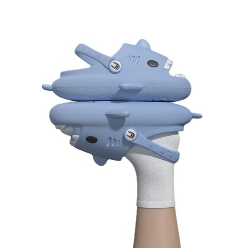 Cartoon Outdoor Couple Croc Shoes Thick-Soled Non-Slip Men's Slippers Lazy Office Shark Sandals Women's Summer Slippers