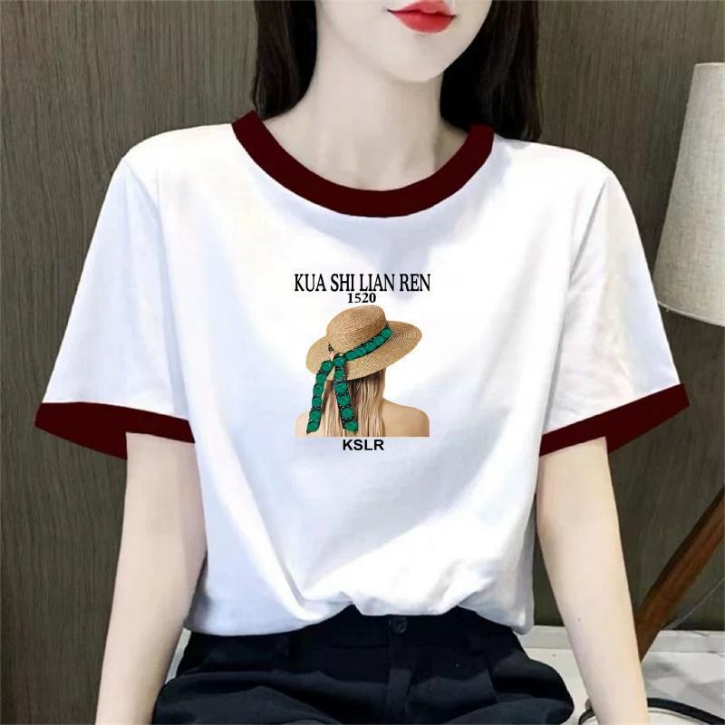 Clearance Sale Short Sleeve T-Shirt for Women, Summer New Trendy Fashionable Plus Size Women's Versatile Loose Slimming T-Shirt