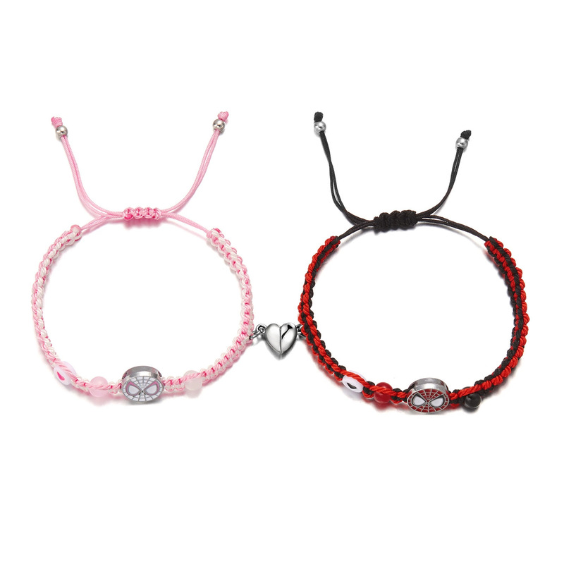 New Stitch Heart Magnetic Bracelet with Alloy Pendant and Natural Stone, Handmade and Adjustable Couple's Bracelet New Stitch Heart Magnetic Bracelet with Alloy Pendant and Natural Stone, Handmade and Adjustable Couple's Bracelet