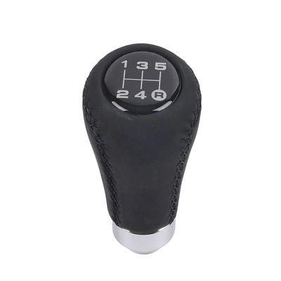 Suitable for car modification universal 5 6-speed gear head leather wave stick head gear handle head shift handball wholesale (Cab and accessories) - wrapped-leather-black-line-5th-gear