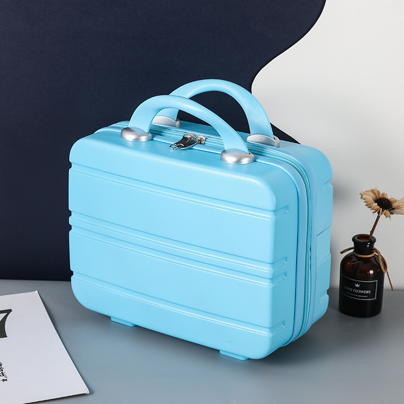 Mayorista de 7 pulgadas 14 pulgadas con patrón de logotipo maleta ABS maquillaje caja de embarque de mano bolsa de viaje maleta