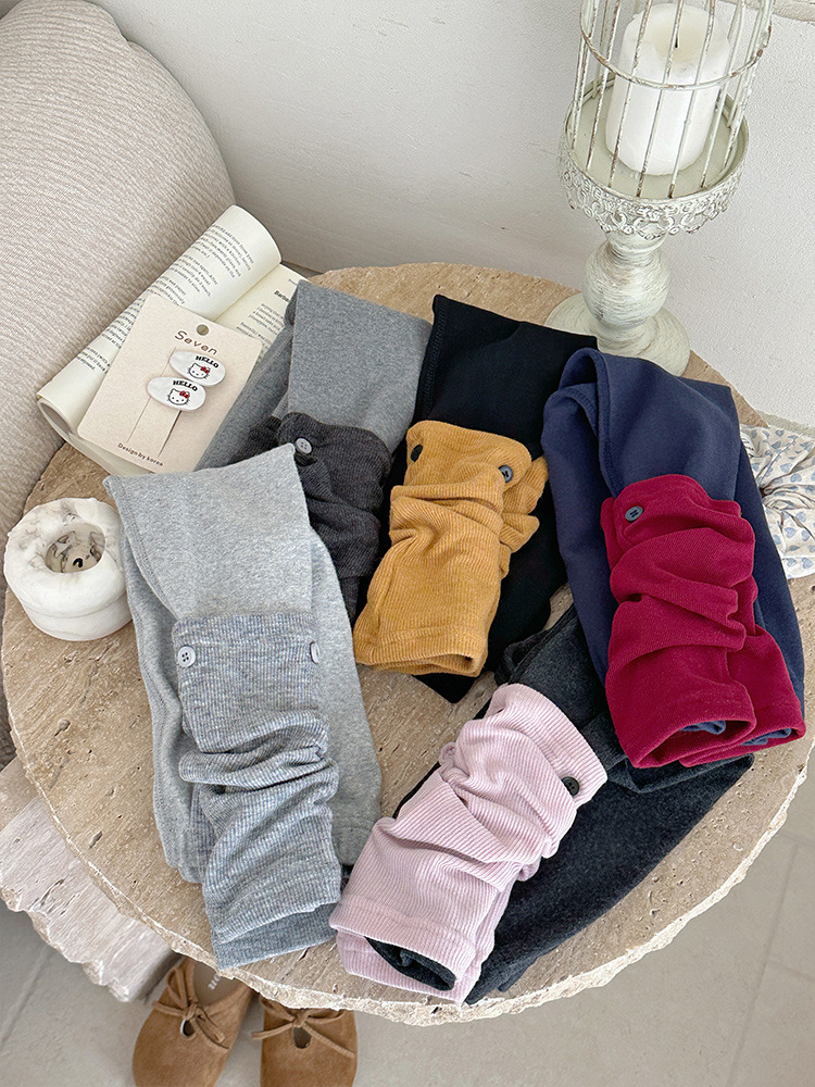 Leggings de niñas de clase A 2025, ropa de otoño, nuevos pantalones infantiles para bebés, pantalones de pilar, se pueden usar externamente image 3