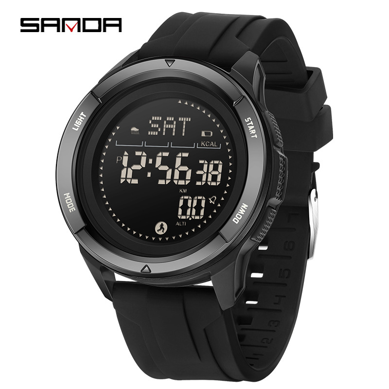 SANDA SANDA deportivo al aire libre reloj electrónico pedómetro brújula impermeable reloj de estudiante 2197