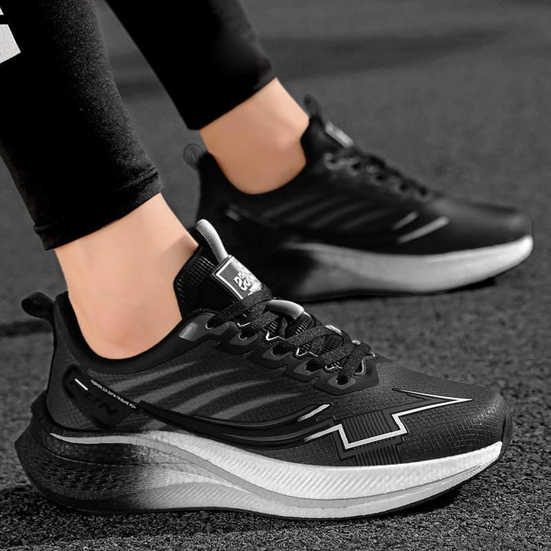 Comercio exterior 48 zapatos de corrida de carbono de cuero para hombres zapatos deportivos de maratón profesional zapatos de entrenamiento físico para estudiantes