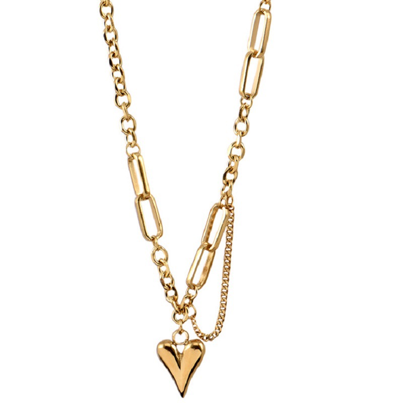 Geometric Pattern Women'S Gender PVD Coated 18K Gold Plated Geometric 304 Stainless Steel Fashion Waterproof Non Tarnish 304 Stainless Steel Necklace