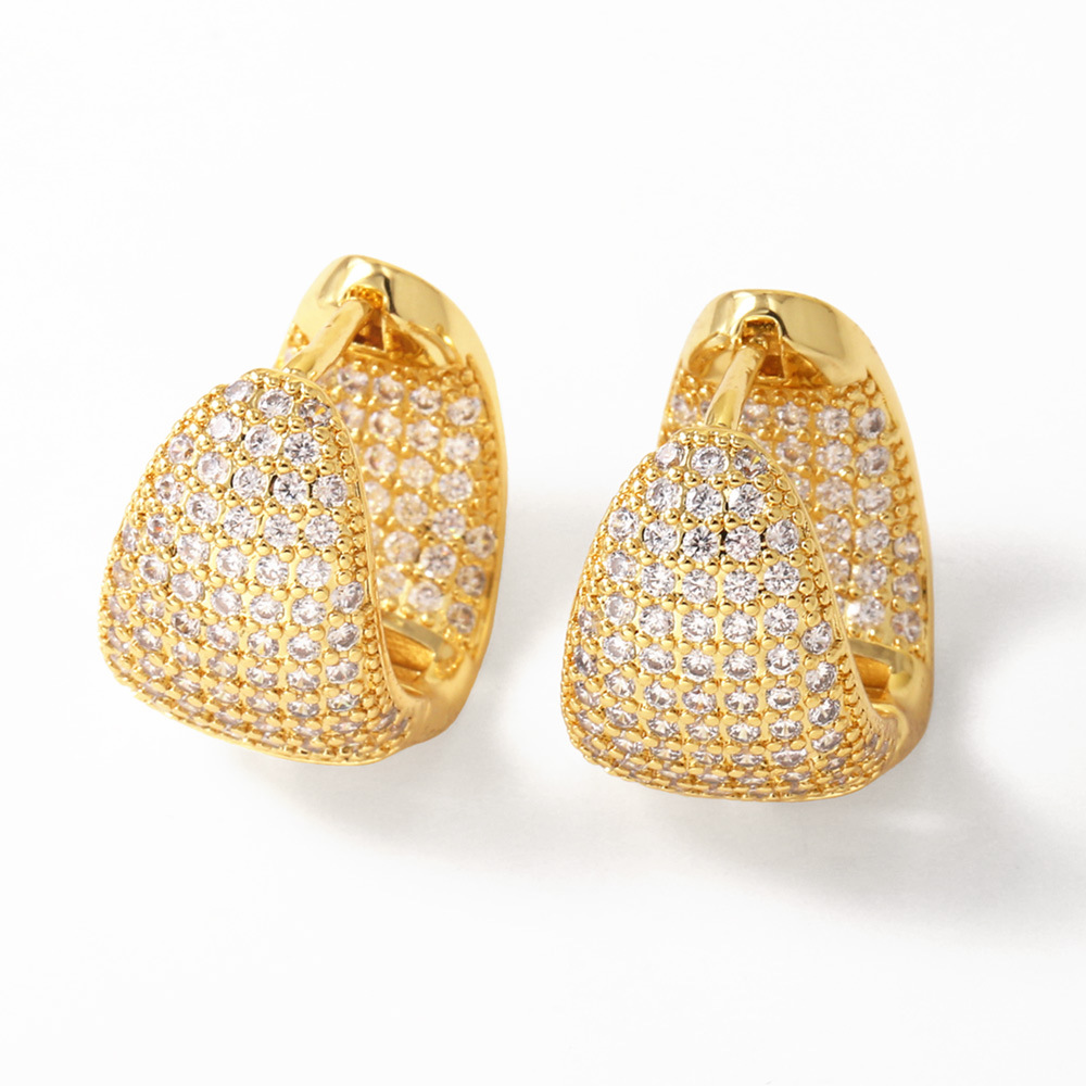 12g Weight Copper Ear Needle Material Zircon Inlay Material Earrings Classification 1 Pair Quantity Casual, Date, Shopping Occasion Copper Material Geometric Pattern All Seasons Season Women's Gender Irregular, Plating Design Vintage Style, Classic Style Style 1 Pair Vintage Style Classic Style Geometric Irregular Plating Copper Zircon Earrings 8