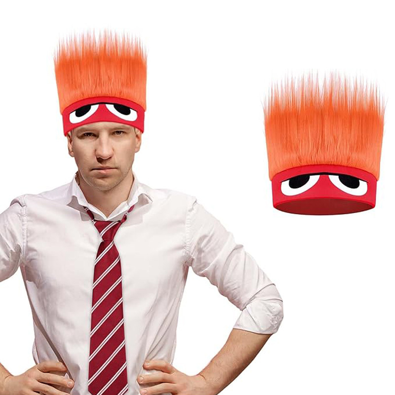 Halloween Party Performance Props Furry Headband Crazy Fan Wig Props Costume Concert Fan Headband