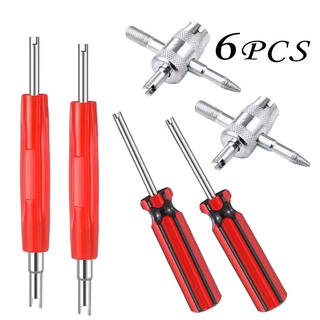 汽车轮胎修补工具气门嘴安装工具四合一阀芯扳手气门芯拧芯组套装