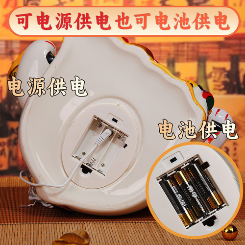 Large electric swing Lucky Cat ornaments Lucky Cat ceramic automatic beckoning for opening a housewarming Lucky Cat