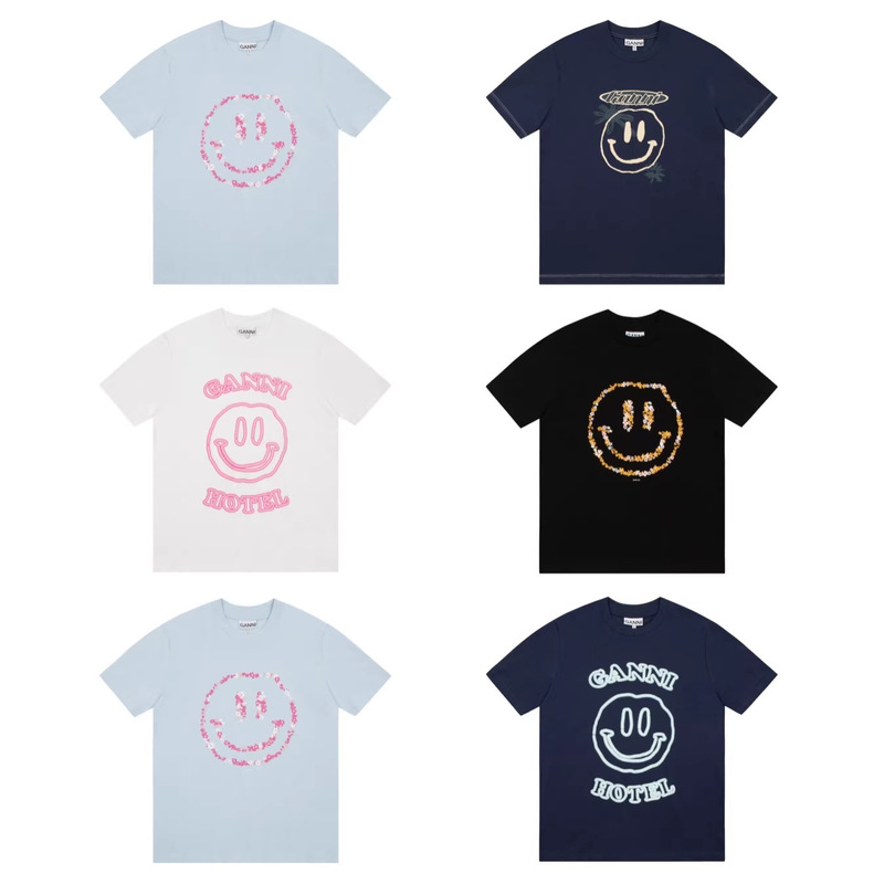 Cross-Border High-End New Model Niche Designer Casual Printed Round-Neck Pure Cotton Loose Short-Sleeve T-Shirt, One-Piece Dropshipping Cross-Border High-End New Model Niche Designer Casual Printed Round-Neck Pure Cotton Loose Short-Sleeve T-Shirt, One-Piece Dropshipping