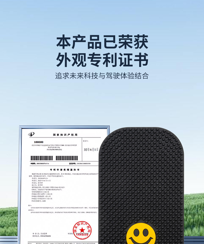 2024 New Cartoon Center Console Armrest Box Mat, Large Particle Massage Anti-Slip Mat, Car Dashboard Anti-Slip Mat