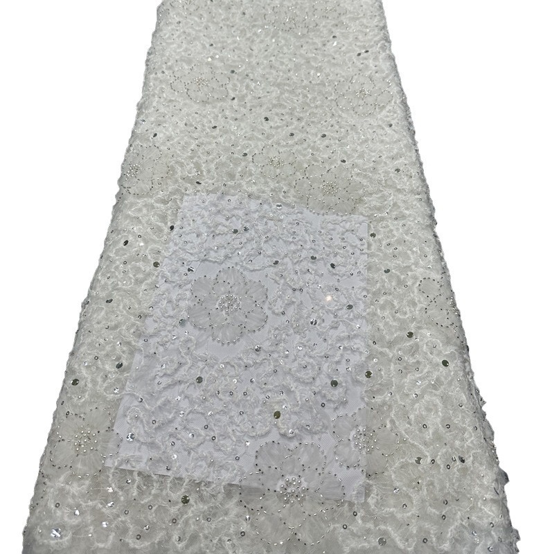 Tejido bordado de verano de moda alta vestido de boda vestido de ropa infantil vestido de tela de comercio exterior transfronterizo esquinilla