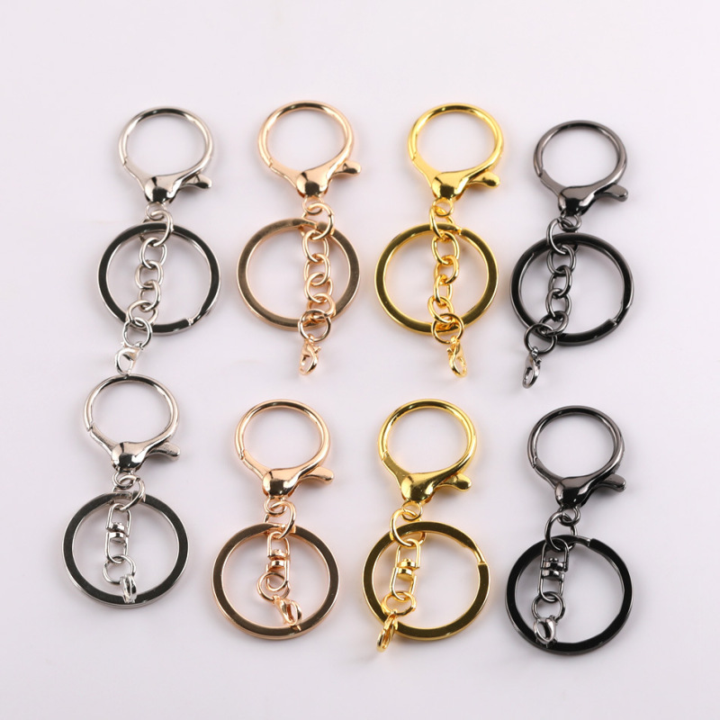 Round Dragon Buckle Small Lobster Buckle 8-shaped Buckle Four-section Chain Diy Metal Bag Buckle Connection Pendant Jewelry Material Accessories