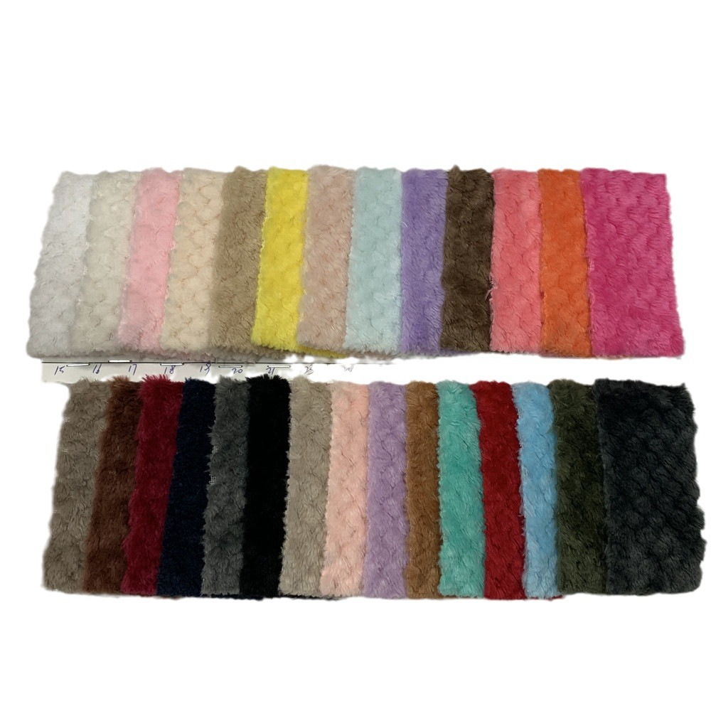 保暖北极绒法兰绒菠萝格面料双面贝贝绒泡泡绒全涤针织家居服睡衣