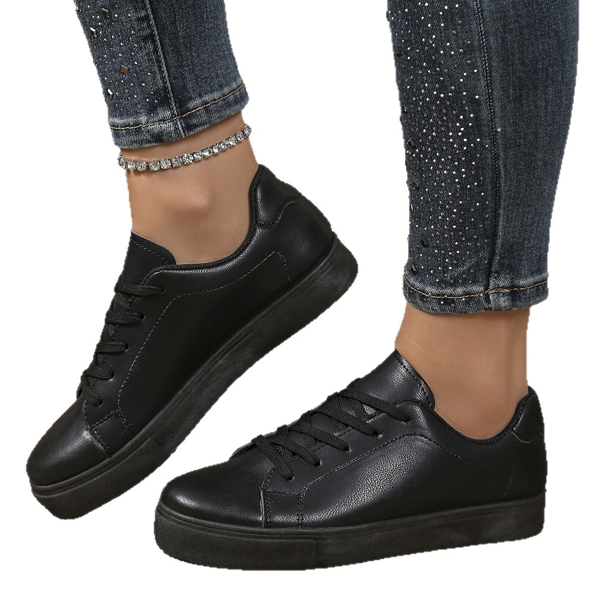 Comercio exterior zapatos blancos pequeños mujer 2025 nuevo blanco todo-fósforo deportes transfronterizos ocio pareja plana zapatillas de deporte tallas grandes