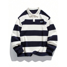 N 39064 Striped couple polo sweatshirt �������·�������