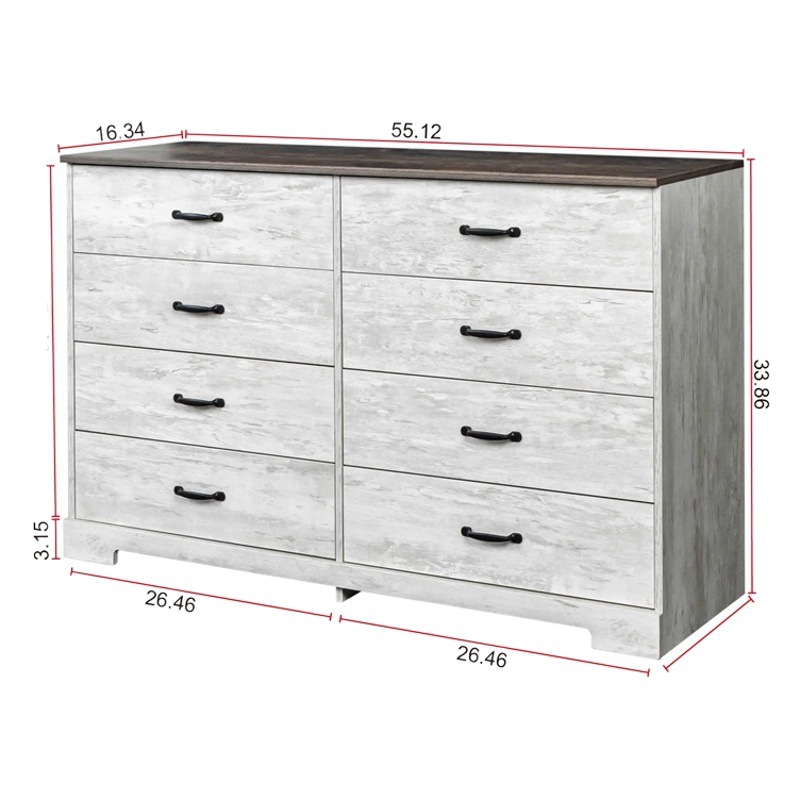 Gabinete del cajón de almacenamiento de la sala de estar simple moderno pecho de cajones gabinete lateral armario de pared del dormitorio sub-gabinete de almacenamiento