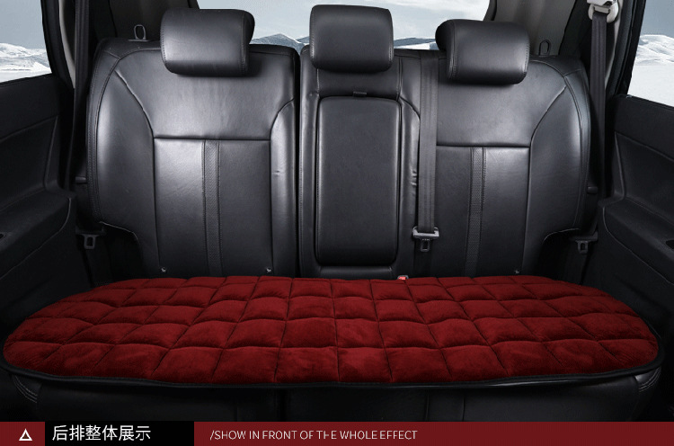 Cross-border Hot-selling Winter Warm fleece-lined Thickened Short Plush Car Seat Cushion Non-slip Tie-free Driving Single Seat Butt Pad