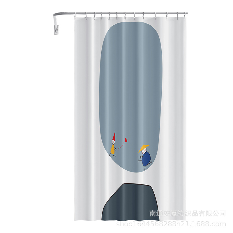Cortina de partición de baño Cortina de ducha impermeable y a prueba de moho cortina de tela Cortina de ducha sala de baño sin perforar cortina de puerta traje personalizado