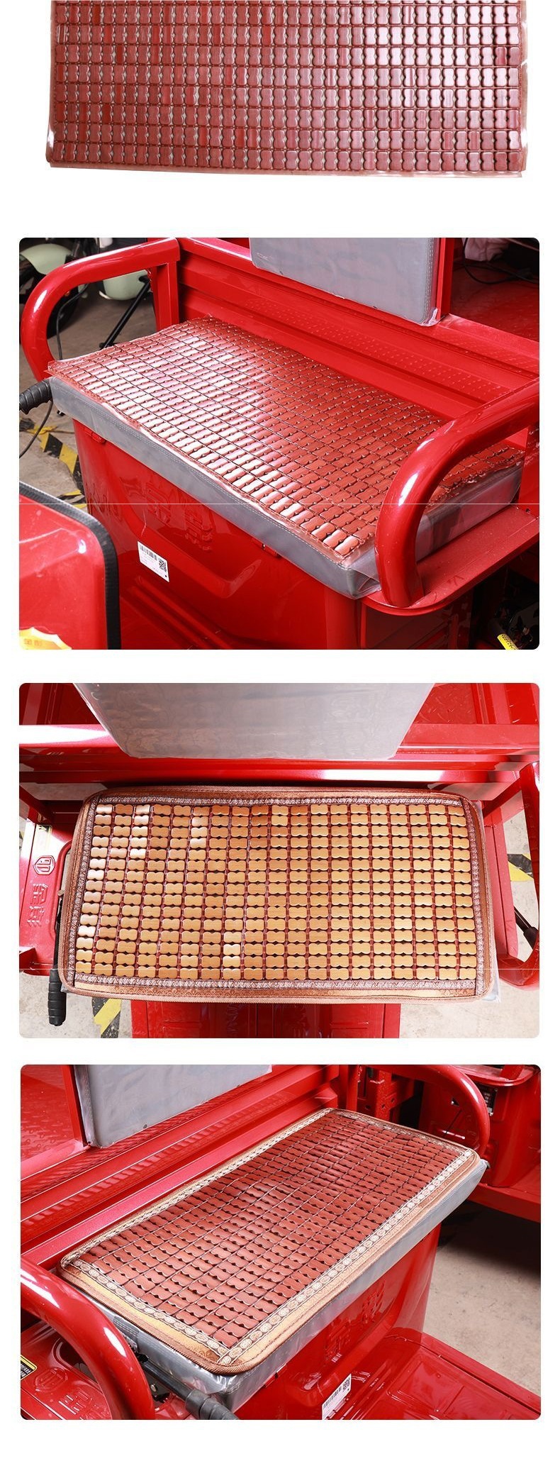 Summer tricycle and electric vehicle cooling seat cushion, summer motorcycle bamboo mat, breathable cooling pad wholesale