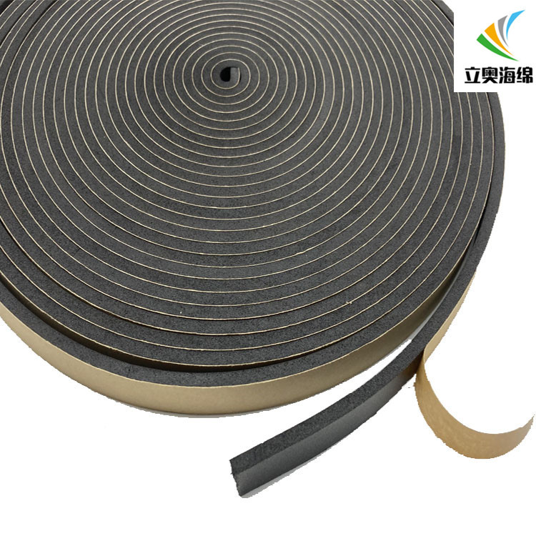 风管法兰密封胶条自粘橡塑海绵胶条防火阻燃空调通风管道密封胶条