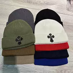 Autumn and winter trendy retro cross knitted hat for children, keeping warm and slimming with great elasticity, couple knitted hat, internet famous