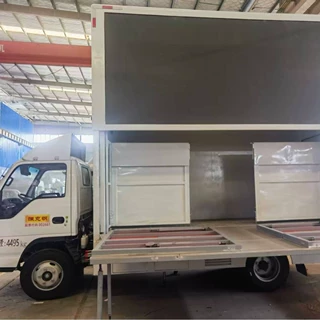 蓝牌广告全自动流动舞台车 宣传车 活动演出车