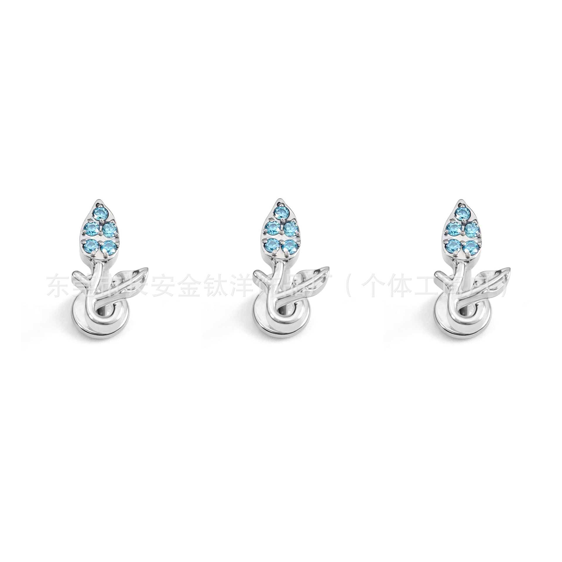 Pointed titanium steel lip stud product view
