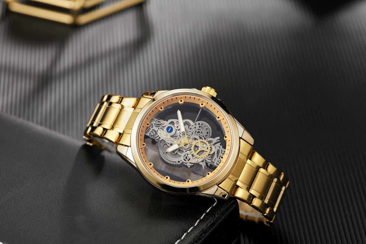 Automatic Mechanical Watch For Men Double Sided Skeleton Design_voghion.com