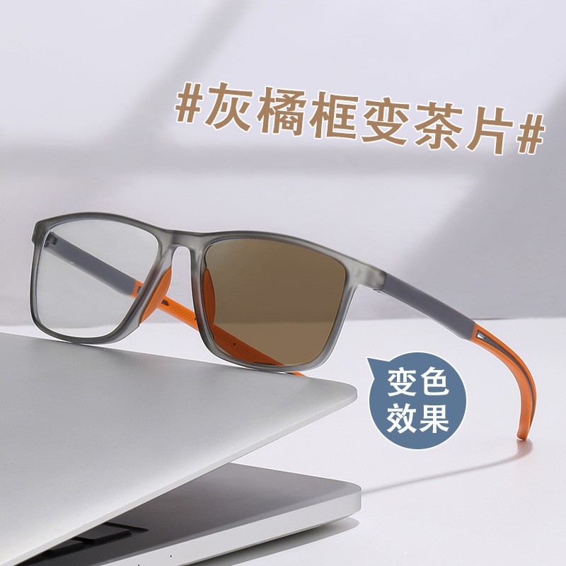 Gafas deportivas modernas que cambian de color, anti-luz azul, gafas miopes que cambian de color para hombres, gafas anticolisión para exteriores, anticaída, gafas de doble uso para día y noche