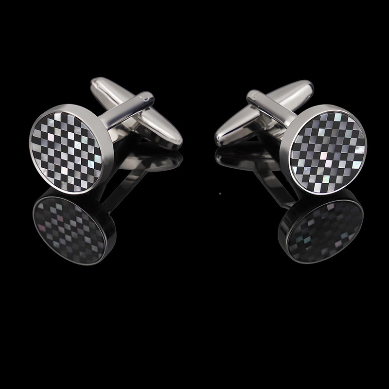 New Shell Cufflinks, French-Style Shirt Accessories, Men's Cufflinks, Custom-Made Autumn and Winter Creative Jewelry Sets, Custom-Made