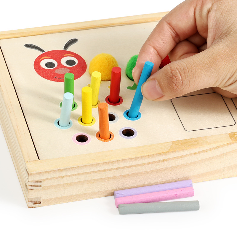 Tablero logarítmica multifuncional Tablero de dibujo Tool de enseñanza Montessori Jardín de infantes Juguetes de educación temprana para bebés Juego de rompecabezas Cognición de formas