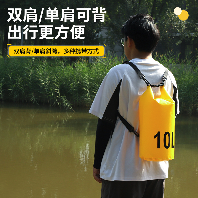 Foldable Waterproof Backpack, Large Capacity, Waterproof Storage Bag for Rafting, Portable Beach Backpack, River Trekking Backpack