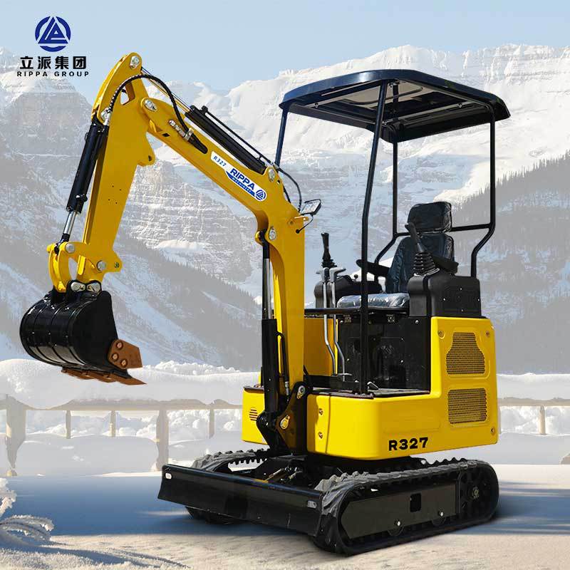 RIPPA transfronterizo R327 pequeña excavadora doméstica de excavación de tierra de ingeniería de huerto agrícola multifuncional de orugas micro excavación