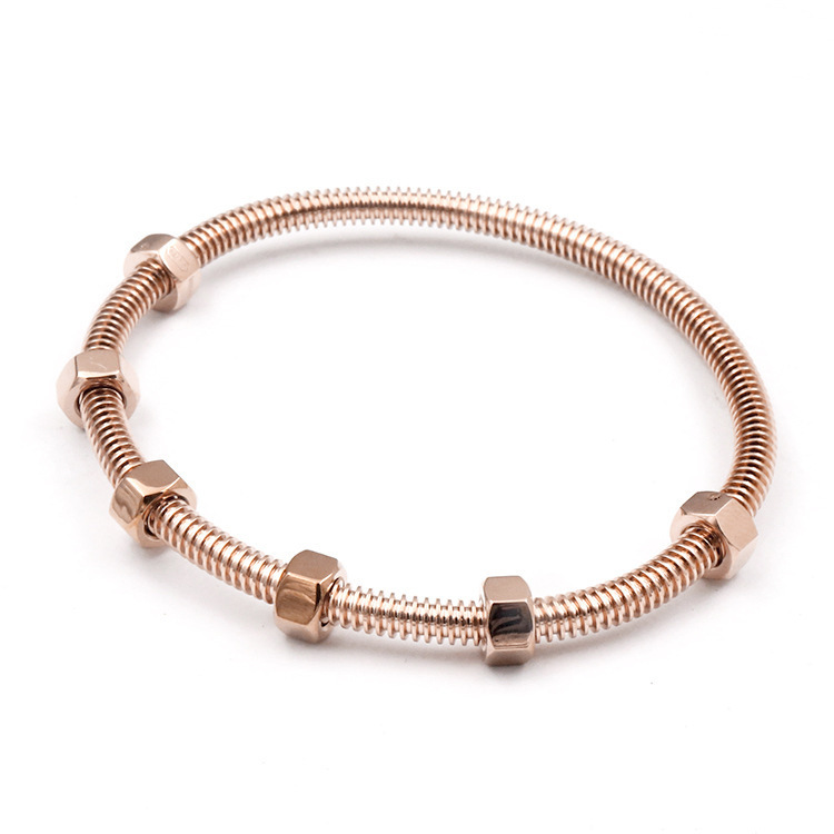 Plating Design Hip-Hop Retro Solid Color Titanium Steel Plating Men's Bangle Men Cuff & Bangle