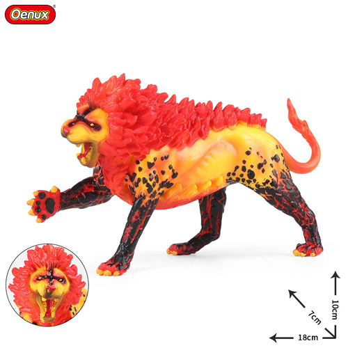 Simulated dragon, Warcraft, dinosaur myth, solid animal model, fire lion, myth and legend, dragon children's toy