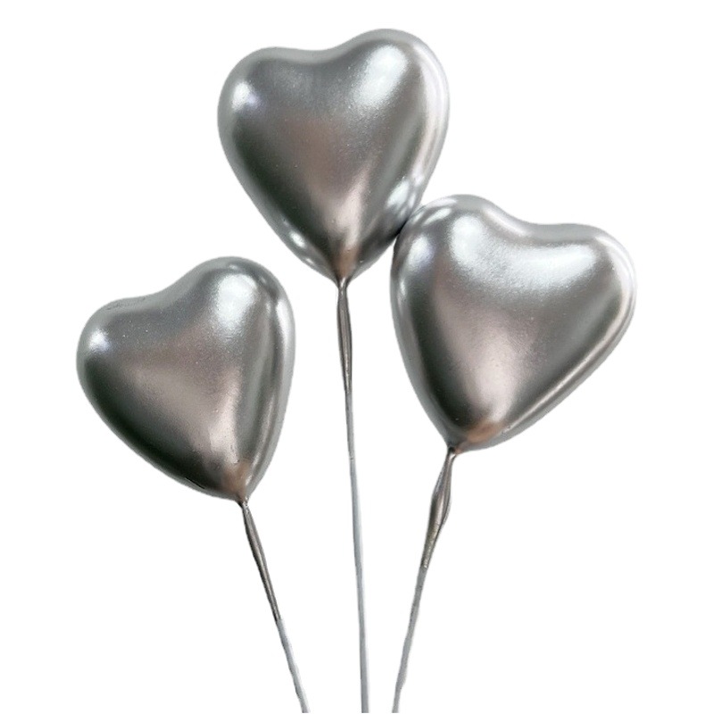 Decoración de pastel en forma de corazón estrella dorada de cinco puntas decoración de pastel de San Valentín