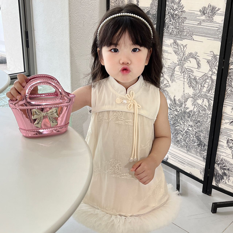 Bolso de hombro para niña coreana, canasta de fideos brillante láser, bolso de mensajero para niños, nuevo bolso para niños con cadena de lazo