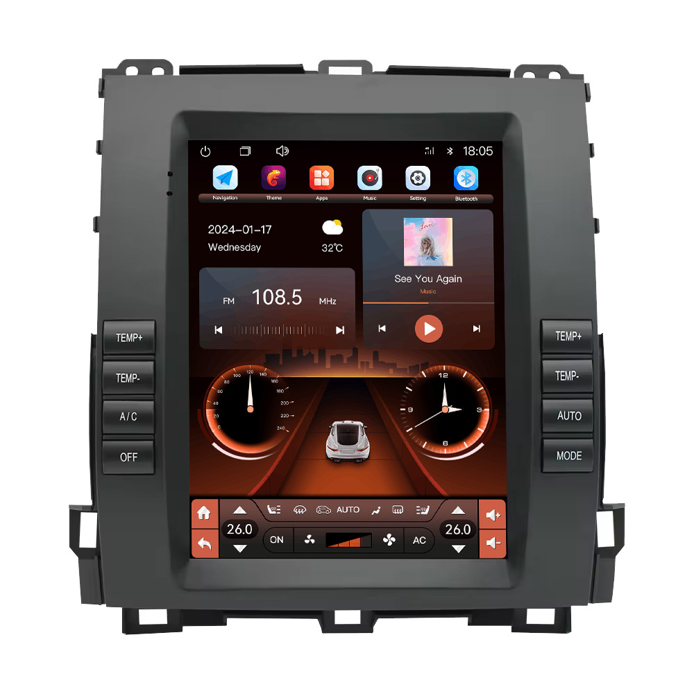 Bàdào Car Navigation GPS for 2002-2009 Toyota Land Cruiser Prado (Other Automotive Communications) - 4-core-2g32gcp