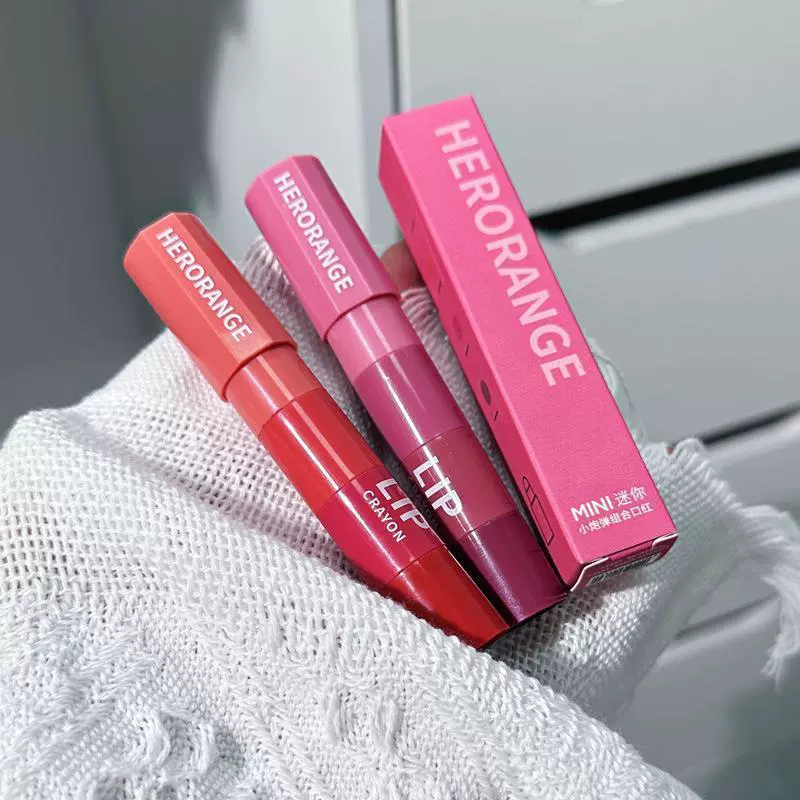 Мини-набор помад Lipstick (HERORANGE) мини-матовый многоцветный набор, градиентный карандаш, 4 цвета