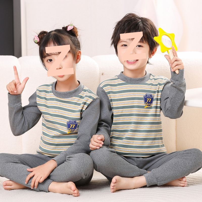 儿童内衣套装纯棉薄款睡衣男童女童春秋男孩女孩保暖秋衣秋裤